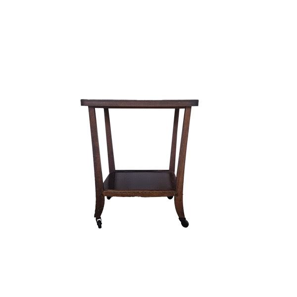 Bijzettafel vierkant met wieltjes Bijzettafel vierkant met wieltjes