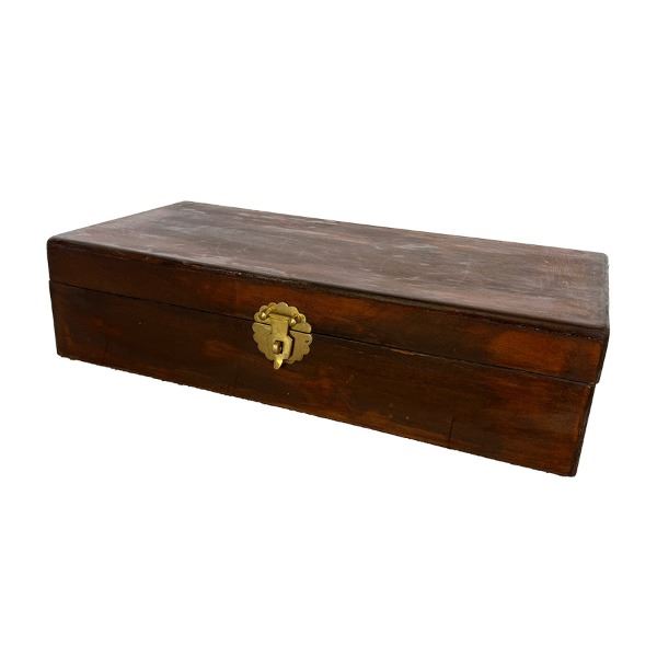 Koffer hout bruin 