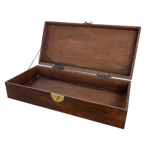 Koffer hout bruin 