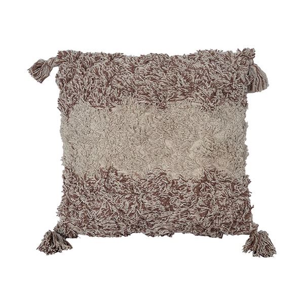 Kussen licht bruin franjes huren