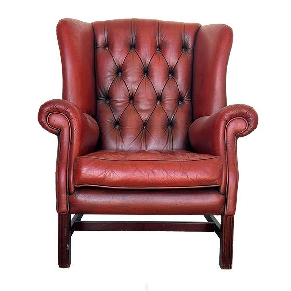 Stoel chesterfield rood