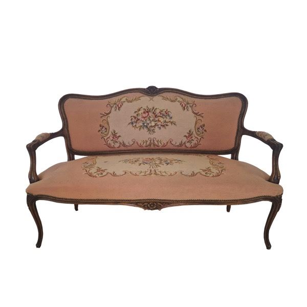 Bank bloemenprint roze Bank bloemenprint roze