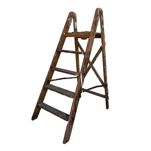 Vintage houten oude trap - middel
